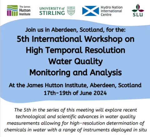 5th International Workshop on High Temporal Resolution Water Quality Monitoring and Analysis 5th International Workshop on High Temporal Resolution Water Quality Monitoring and Analysis