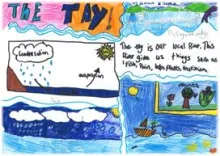 Child's drawing of water cycle; Cover photographs courtesy of: Patsy Dello Sterpaio, Abertay University