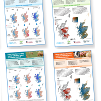 Maps of Scotland with water scarcity information