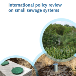 Small sewage systems (SSS);  Cover photographs courtesy of: clockwise – Septic drain fields Hobrechtsfelde in LSG Buch Leonhard Lenz Lid of a rural septic tank beside an intersection, Slammerhogen, Lysekil Municipality, Sweden A septic tank being installed. Nonztp