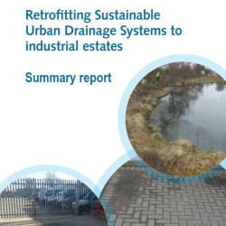 Retrofitting SUDS report cover. Photo credits: Heriot Watt University