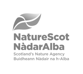 NatureScot logo NatureScot logo blue green leaf