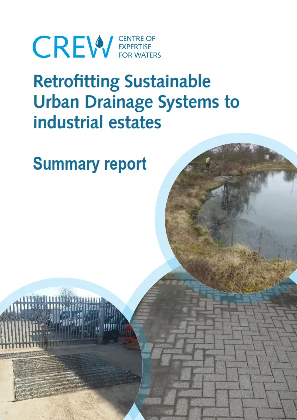 Retrofitting SUDS report cover. Photo credits: Heriot Watt University Retrofitting SUDS report cover. Photo credits: Heriot Watt University