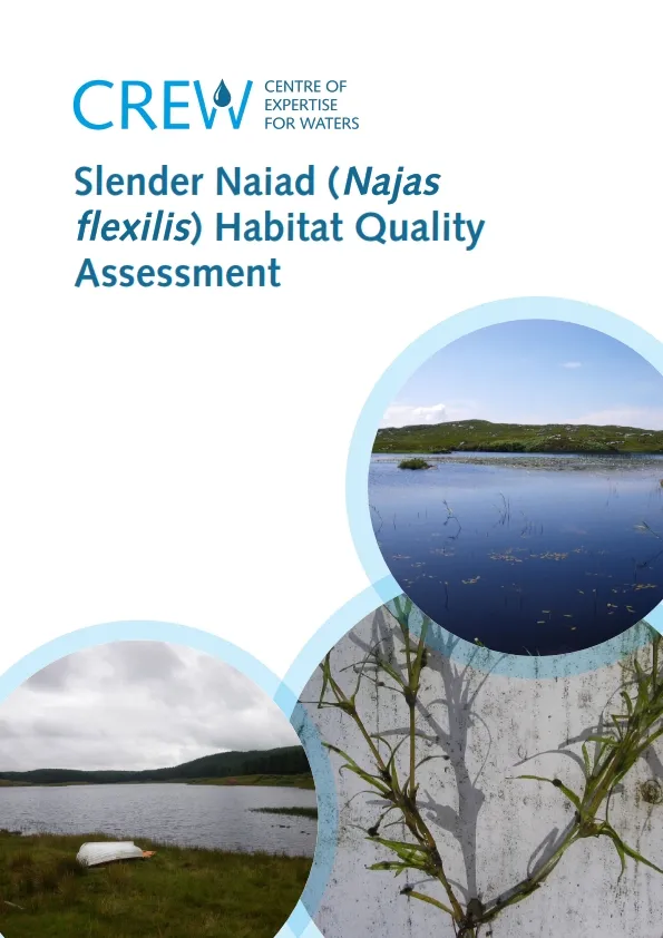 Slender Naiad Habitat Assessment. Cover photographs courtesy of: Iain Gunn, UKCEH Slender Naiad Habitat Assessment. Cover photographs courtesy of: Iain Gunn, UKCEH