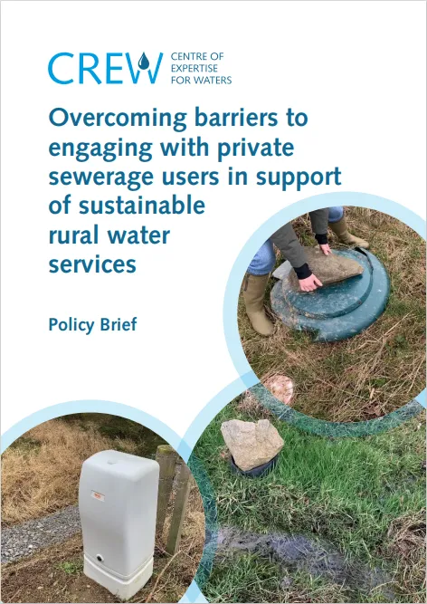 Private sewerage system; Cover photos courtesy of: Rowan Ellis (James Hutton Institute)