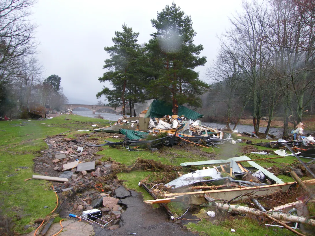 Flooding in  and around Ballater and in the Garioch